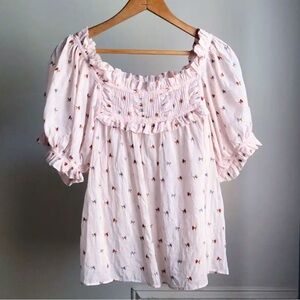 DOEN Frances top embroidered Pink Bisou